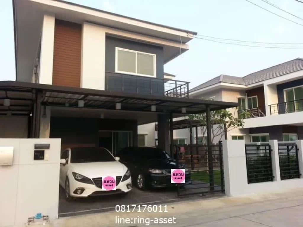 ขายบ้านเดี่ยว2ชั้น พร้อมอยู่ ขนาด 54ตรวา หมู่บ้านMaxim Green Village ร่มเกล้า-สุวรรณภูมิ