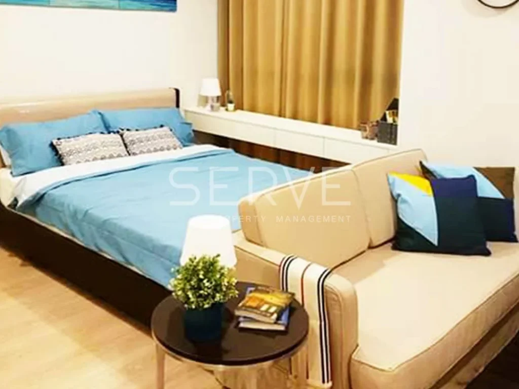 ให้เช่าคอนโด Studio แต่งน่าอยู่ 15 K Noble Revolve Ratchada2 Condo for Rent MRT ศูนย์วัฒนธรรม