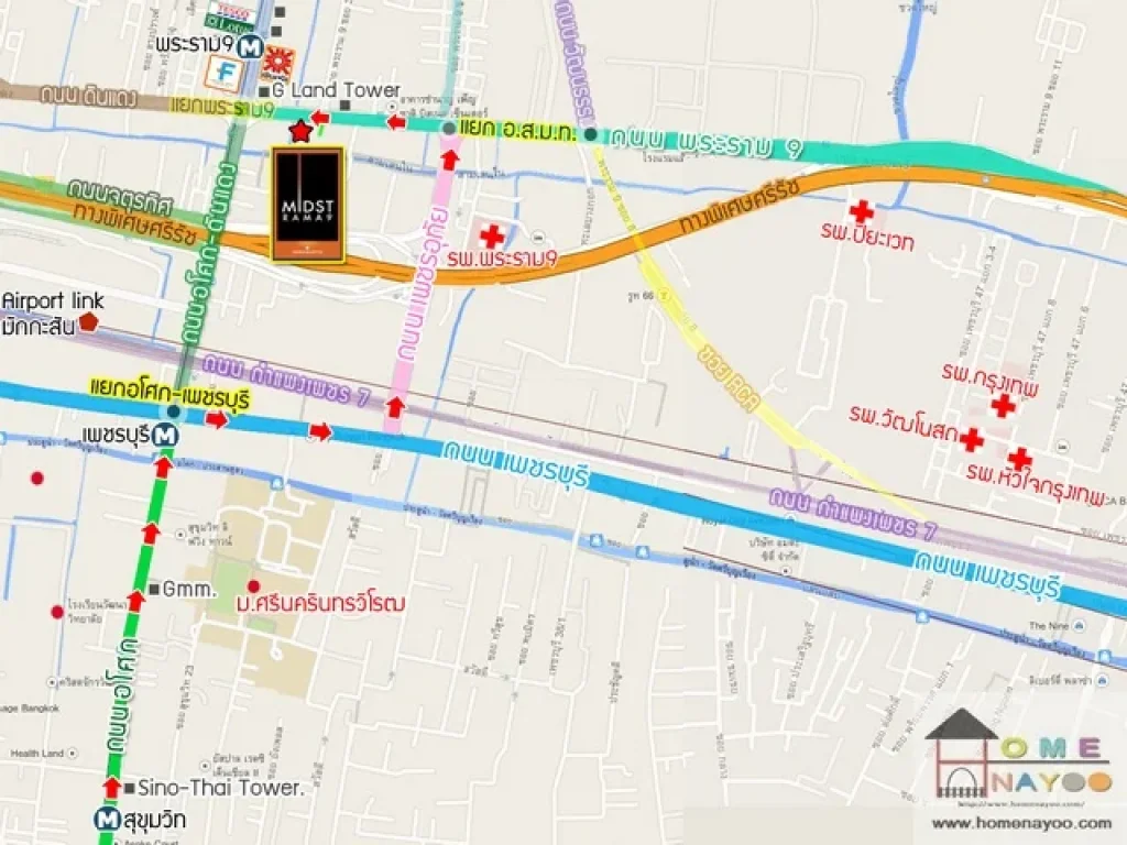 Condo Lette Midst Rama 9 วิวโล่ง 1นอน 30ตรมใกล้ MRT 100 Mใกล้เซ็นทรัลพระราม 9