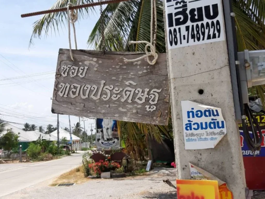 ขายที่ดิน หัวหิน ซอยทองประดิษฐ ตหินเหล็กไฟ อหัวหิน จประจวบคีรีขันธ์