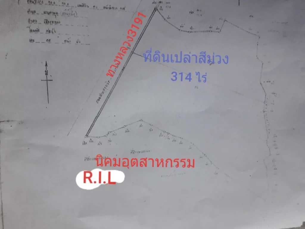 ที่ดินเปล่าสีม่วง314ไร่เหมาะสร้างโรงงาน