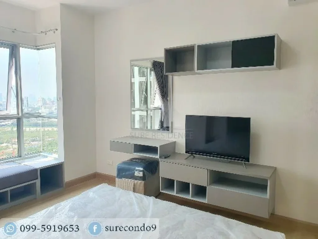 For RENT ให้เช่า 1 ห้องนอน วิวสระว่ายน้ำ ใกล้ MRT พระราม 9 Supalai Veranda Rama 9