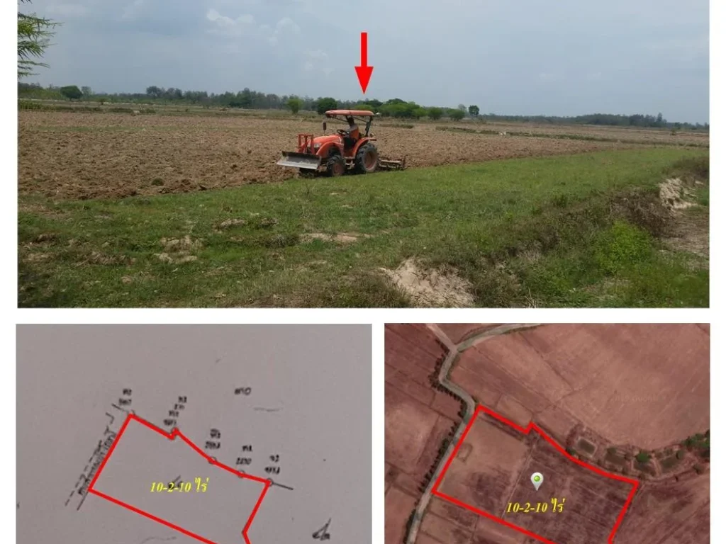 ขายที่นา 10-2-10 ไร่ หรือ 4210 ตารางวา ไร่ละ 250000-บาท