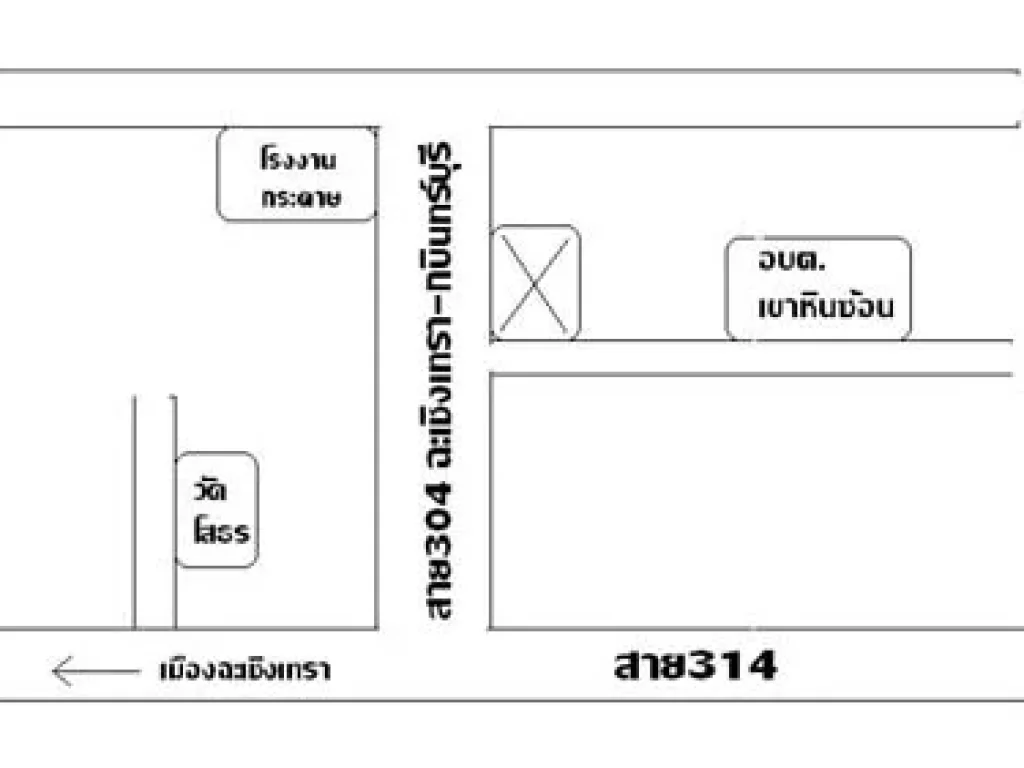 ขายที่ดินติดถนน304 ฉะเชิงเทรา หน้ากว้าง200เมตร