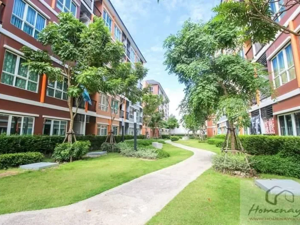 ให้เช่าไมอามี่ บางปู The Miami Bangpu ห้องพร้อมเฟอร์ ห้องสตูดิ ตึก15 ฝั่ง garden Villa 3