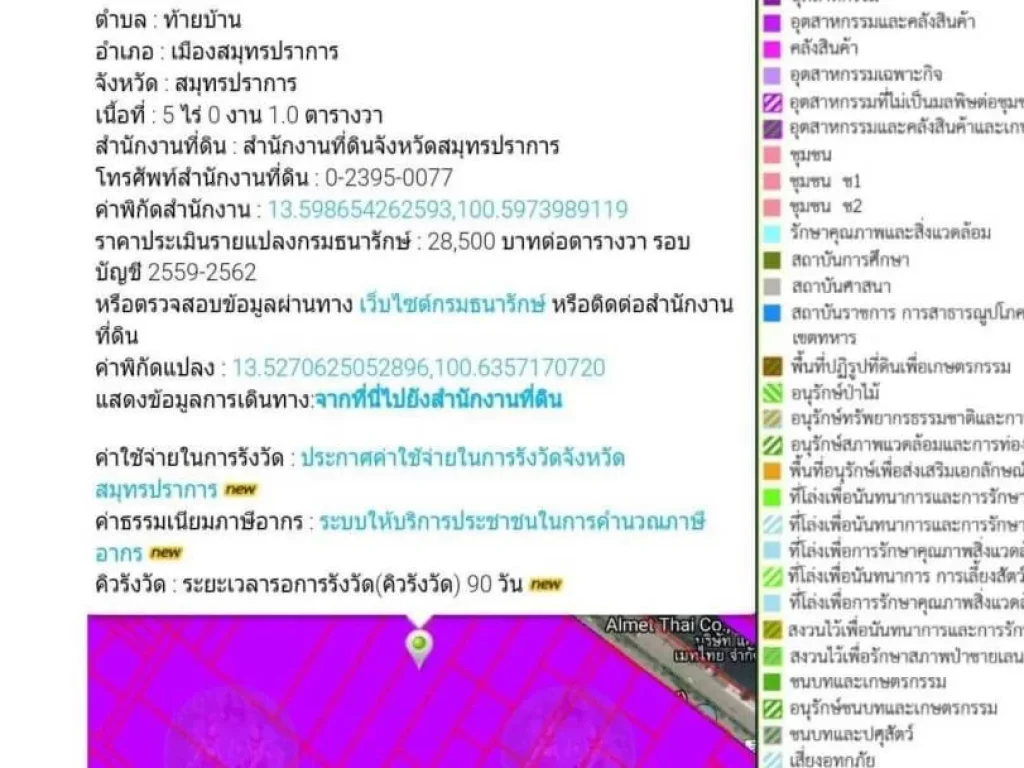 นำเสนอที่ดินพร้อมโรงงาน ย่านนิคมอุสาหกรรมบางปู เนื้อที่ 14 ไร่ 3 งาน 65 ตารางวา