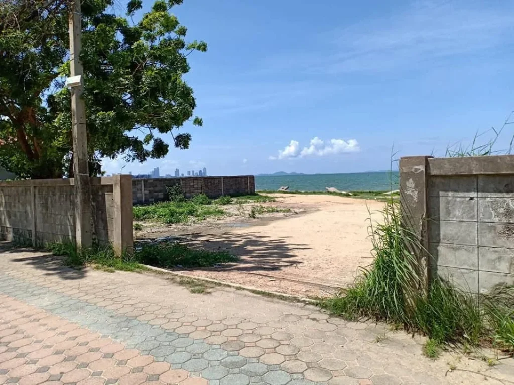 ขายที่ดินติดทะเลพัทยา 1 ไร่ 2 งาน Beachfront land for sale in Pattaya 1 rai 2 ngan 600 square wah