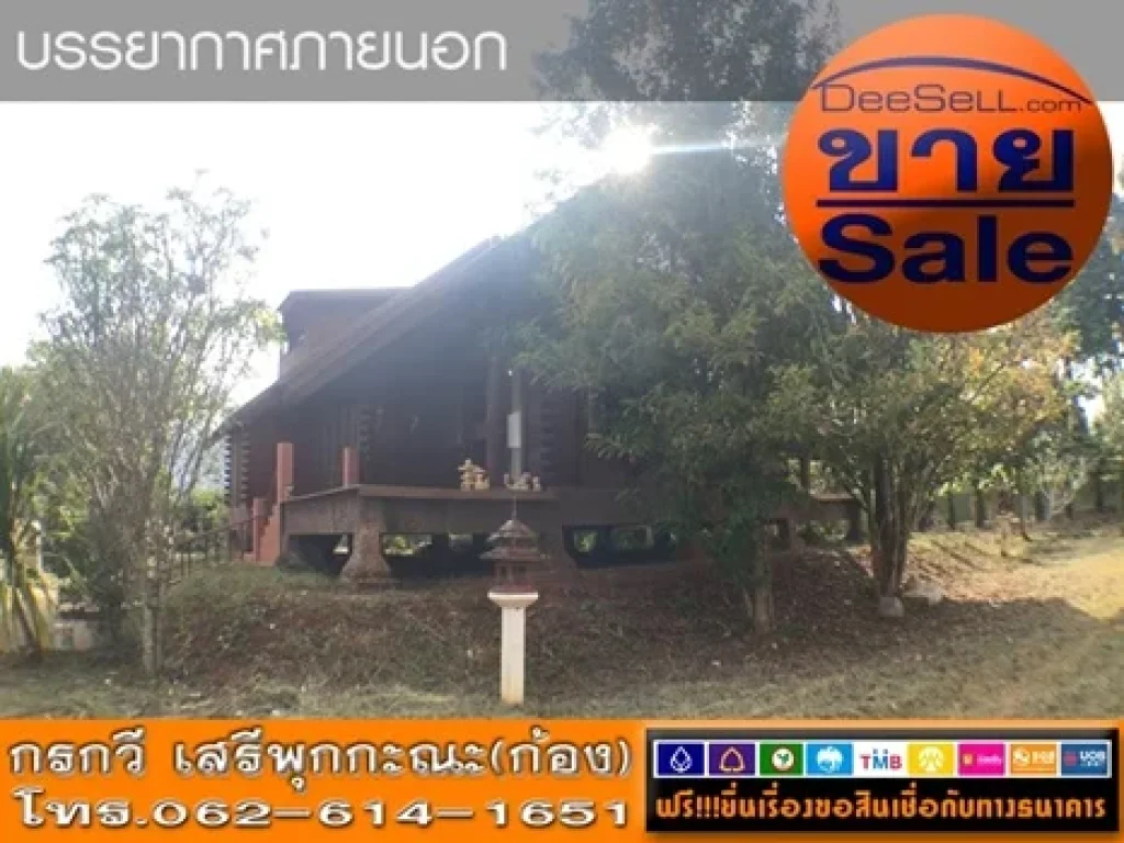 ขายที่พร้อมบ้านไม้ 2ชั้น 800ตรว 2ไร่ บ้านเขาใหญ่ หมูสี โคราช ใกล้วัดเทพพิทักษ์ปุณณาราม 19ล้านบาท