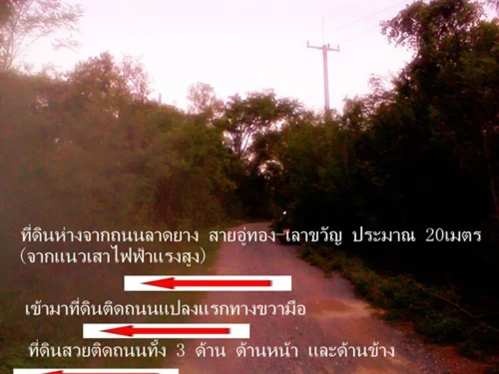 ขายที่ดินสวย เขตเทศบาลตำบลท้าวอู่ทอง อำเภออู่ทอง จังหวัดสุพรรณบุรี เนื้อที่ 201 ตรวราคา 500000 บาท