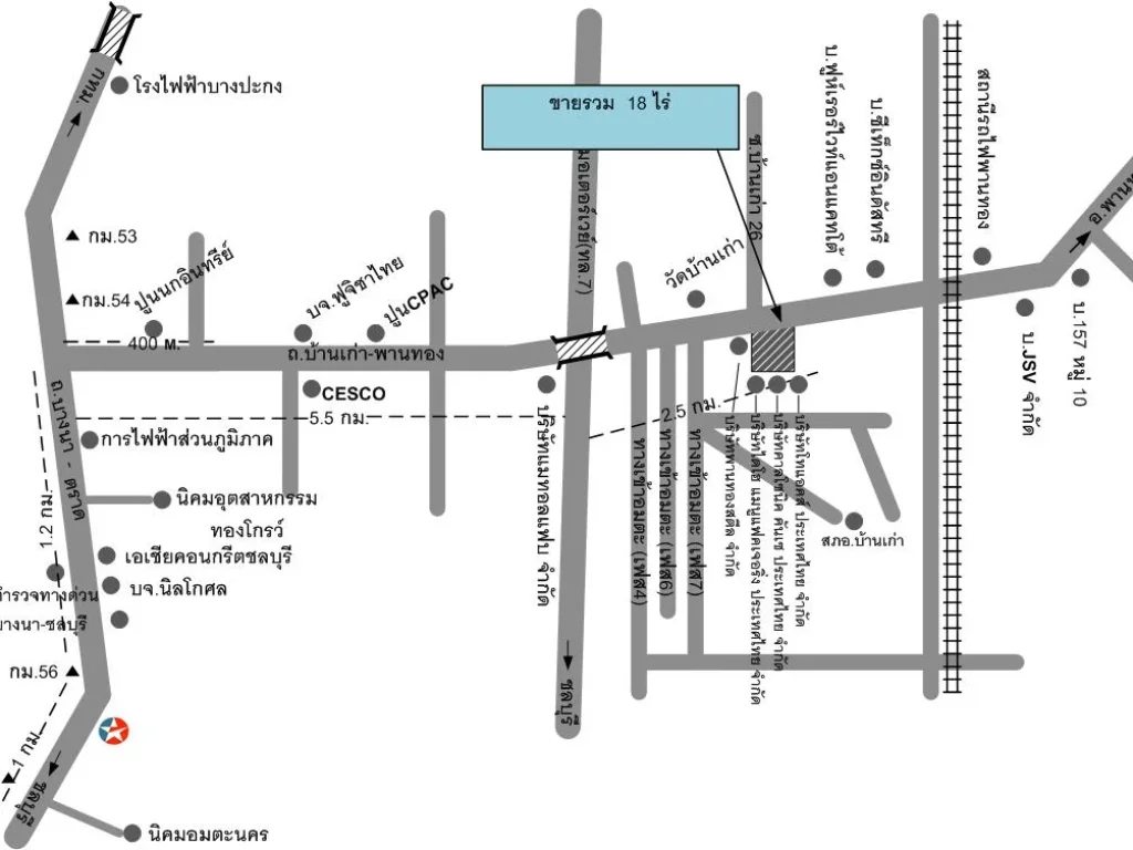 ขายที่ดิน 18 ไร่ ติดอมตะ เฟส 7 กว้าง x 120