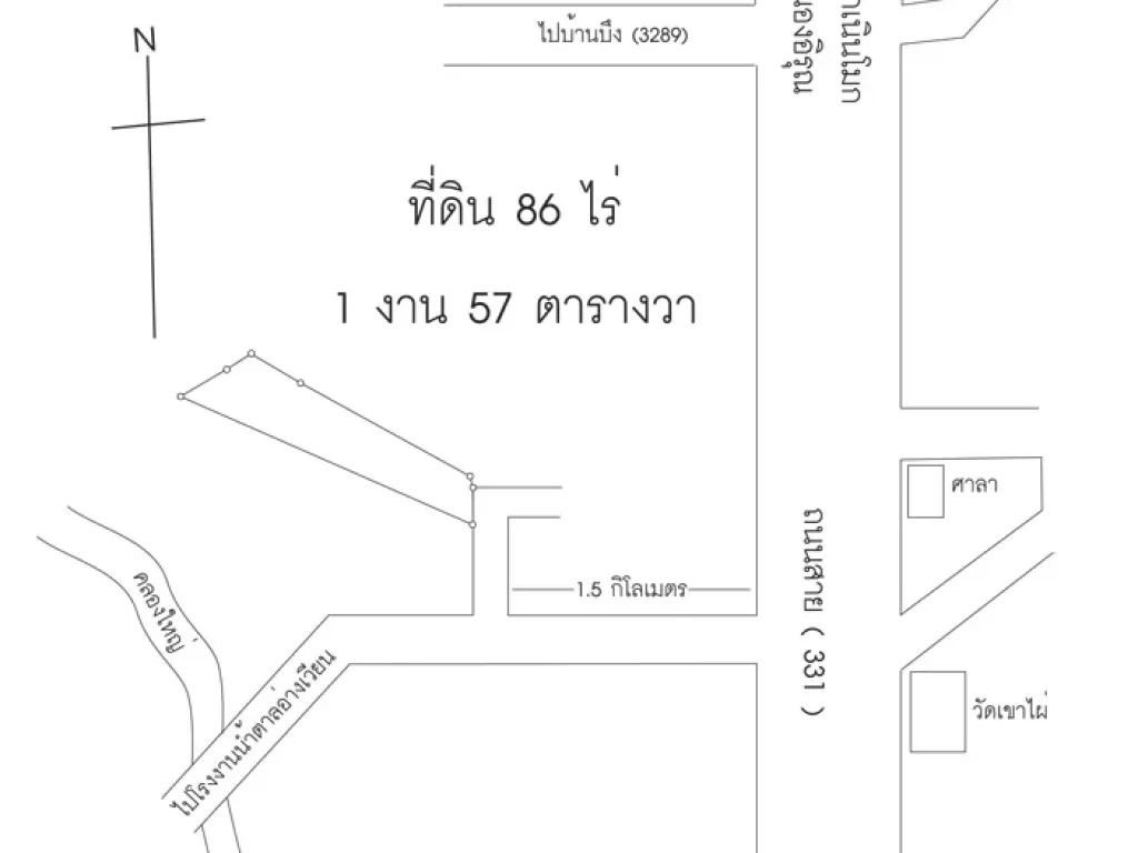 ที่ดิน 86 ไร่ เศษ อยู่ใกล้กับถนนสาย 331 ใกล้ถนนสาย 344 ราคาไม่แพง โทร 089 491 3480