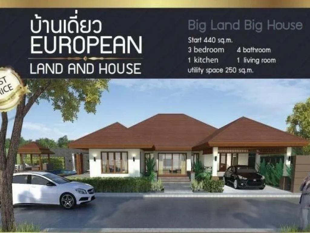 ขายโครงการหมู่บ้าน European Thai House บ้านเดี่ยวสุดหรู Big Land Big House