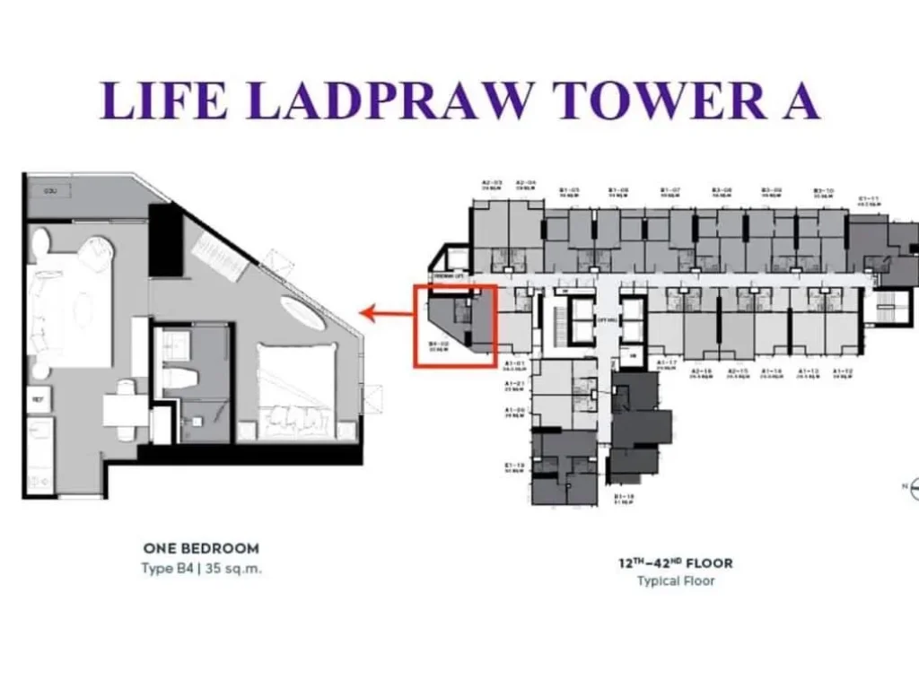 คอนโด ใหม่ มือ 1 Life Ladprao 35 ตรม ห้องมุม ติดรถไฟฟ้า BTS ตรงข้ามห้าง เซ็นทรัล ลาดพร้าว