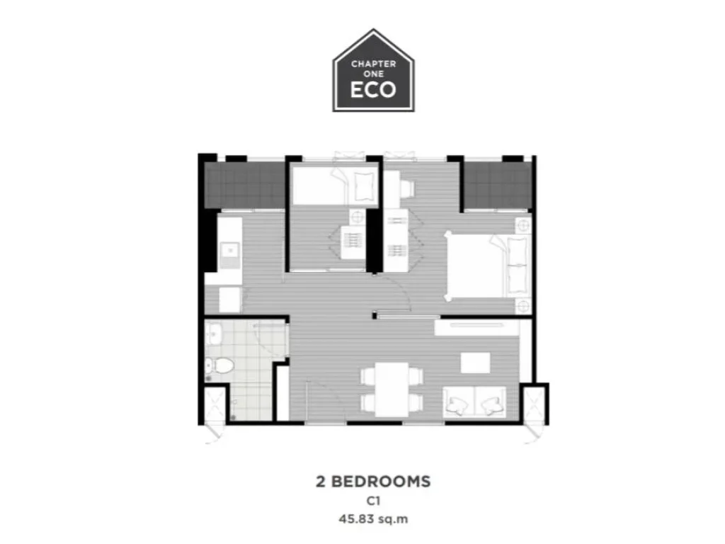 แชปเตอร์วัน อีโค รัขดา-ห้วยขวาง 1 Bed 29 ตรมตกแต่งพร้อมอยู่ ค่าเช่าเดือนละ 15000 บาท