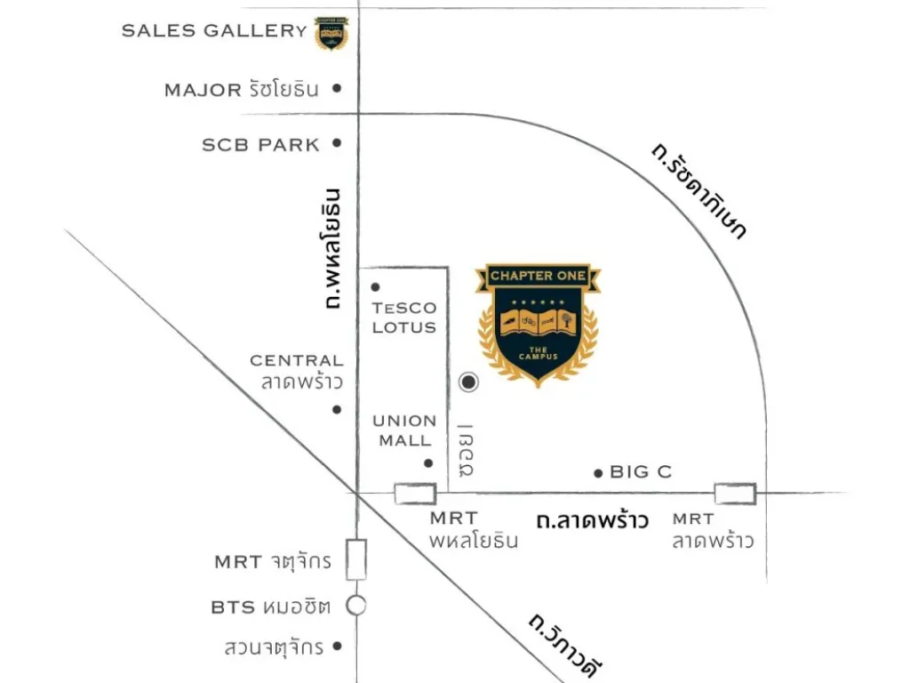 ให้เช่า แชปเตอร์วัน เดอะ แคมปัส ลาดพร้าว 1 1ห้องนอน 1ห้องน้ำ