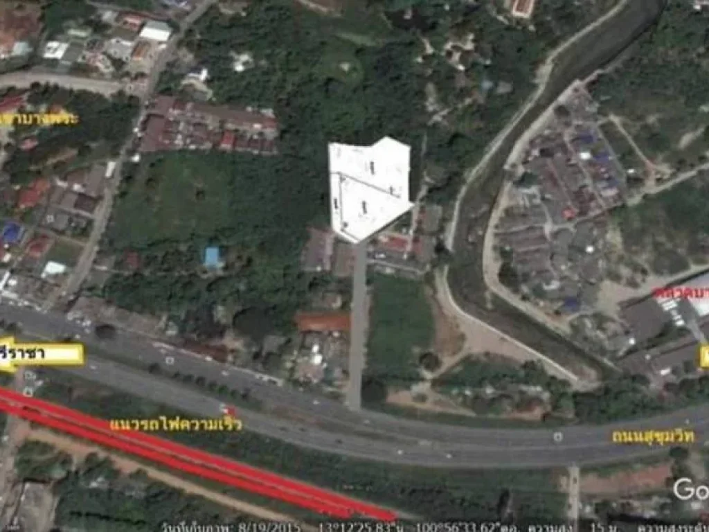 ขายที่ดินยกแปลง เนื้อที่รวม 1133 ตรวา ศรีราชา Land for sale Sriracha Total area 1133 sqwah