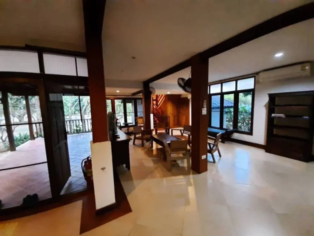 For RENT Big Beautiful Wooden house in the tropical style garden At Changpuek area Best deal