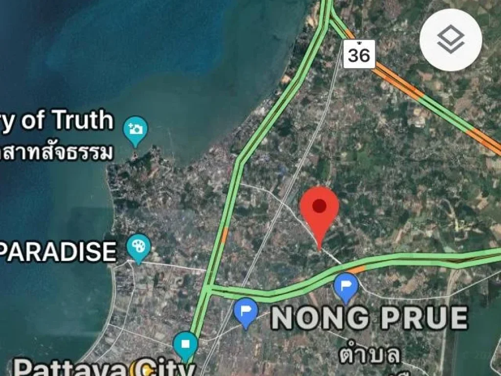 ขายที่ดินสวยติดถนน 1 ไร่ 2 งาน พัทยากลาง Land for sale by owner 2400 square meter