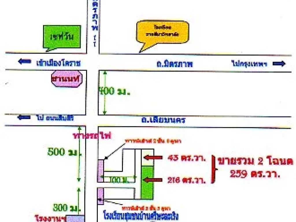 ขายถูกมาก ไม่ผ่านนายหน้า ที่ดินใกล้เซฟวัน ในตัวเมืองโคราช ขาย 18 ล้านบาท ราคานี้ไม่มีอีกแล้ว