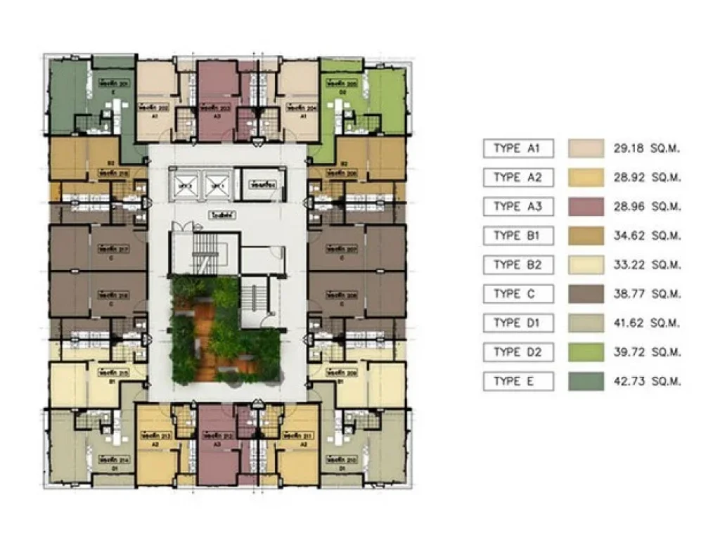 ให้เช่า 10000 ลูกาโน ลาดพร้าว 18 แบบห้อง 1 ห้องนอน 1 ห้องน้ำ