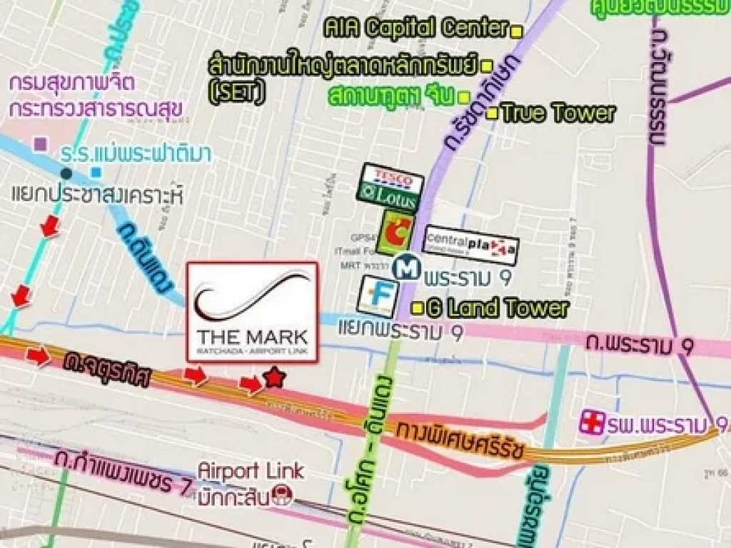 คอนโดThe Mark Ratchada-Airport Link 1BED 35ตรม ขายต่ำกว่าตลาด ใกล้ MRT พระราม9