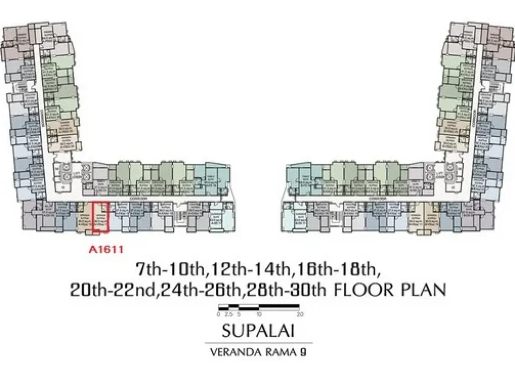 ให้เช่าคอนโด Supalai Veranda Rama 9 ศุภาลัย เวอเรนด้า พระราม 9 ห้องสตูดิโอ 30 ตรม ชั้น 16