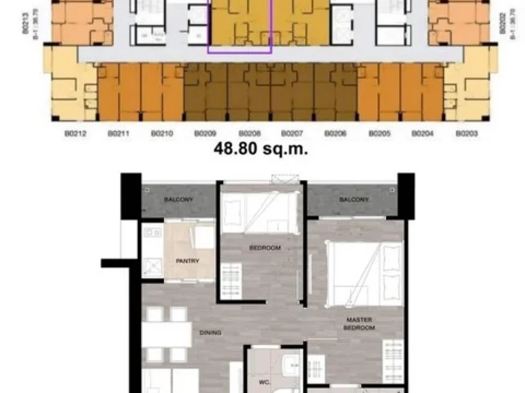 ขายคอนโด Rare Unit condo ติด BTS Niche mono puchao ขนาด 4880 ตรม