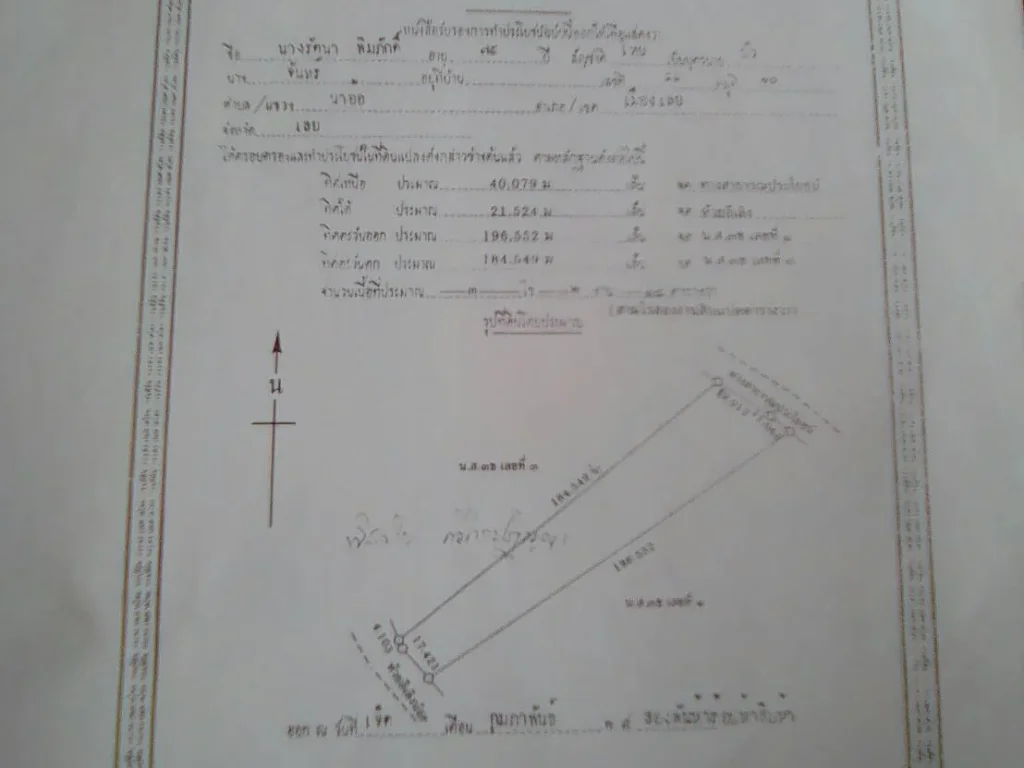 ต้องการขายที่นา จำนวน 3 ไร่ 2 งาน