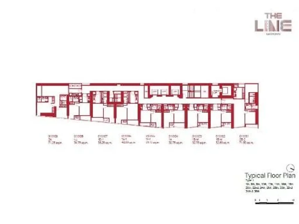 ขายดาวน์ด่วนห้องมุม The Line Sathorn 2 ห้องนอน