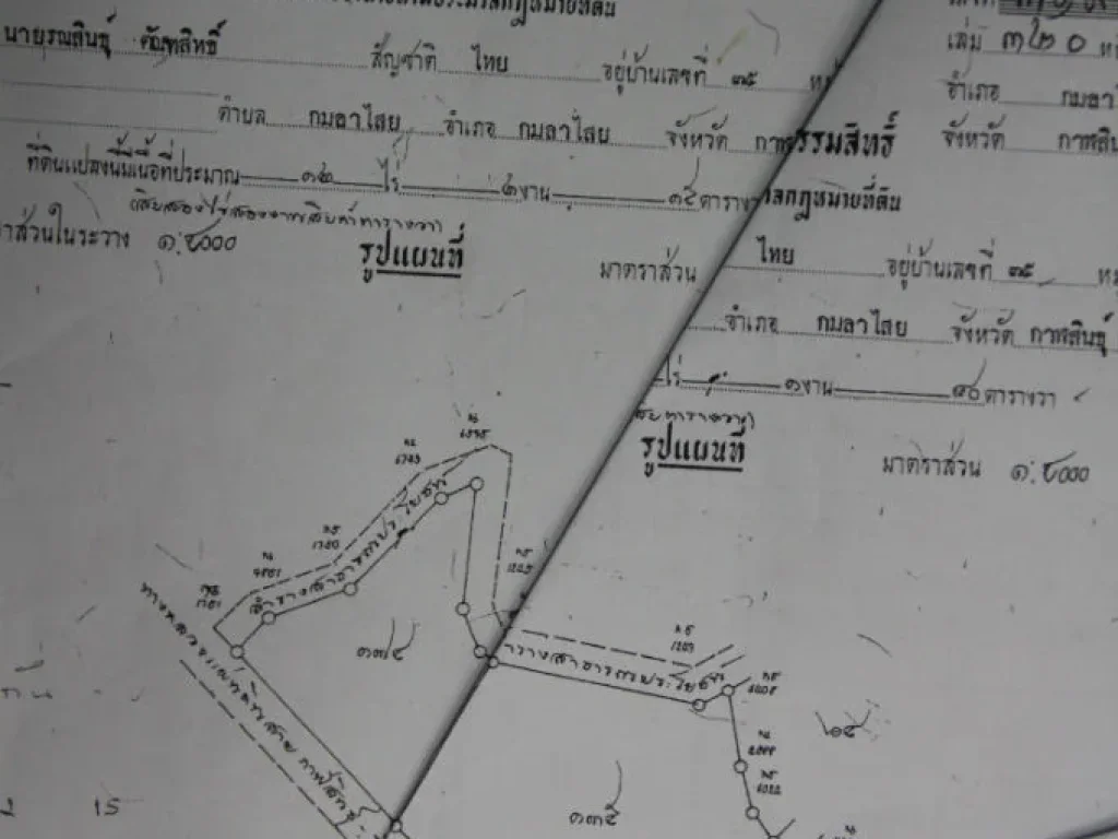 ขายที่ดิน 46 ไร่ ติดถนนสายกาฬสินธุ์-ร้อยเอ็ด