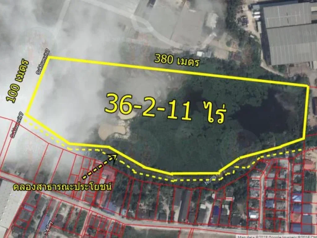 ให้เช่า ที่ดิน มาบตาพุต ระยอง พื้นที่ 36 ไร่ ห่างถนนสุขุมวิท 15 กม ใกล้นิคมมาบตาพุต หน้ากว้าง 100 ม