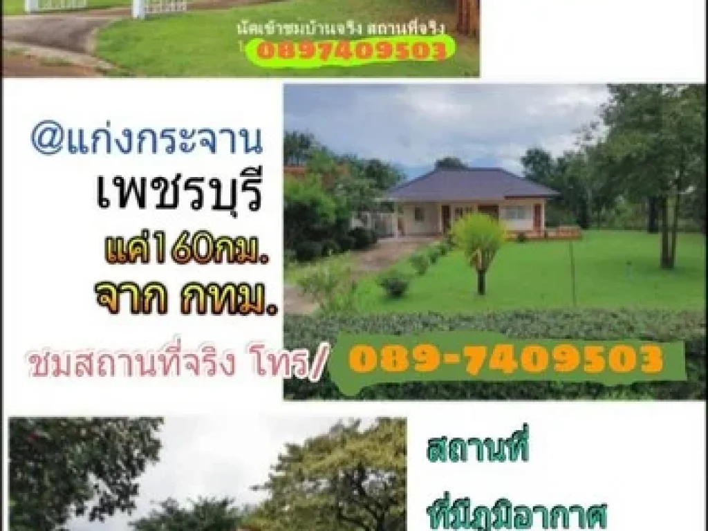 ขายบ้านพร้อมรายได้ โครงการแก่งกระจาน Smart Farmer เนื้อที่ 2ไร่ จเพชรบุรี