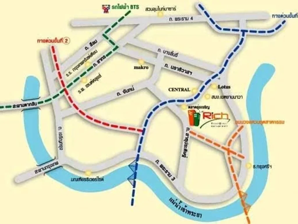 ขายพื้นที่ชั้นล่าง คอนโด เลอ ริช พระราม 3 - สาธุประดิษฐ์ ขนาด 3087 ตรม