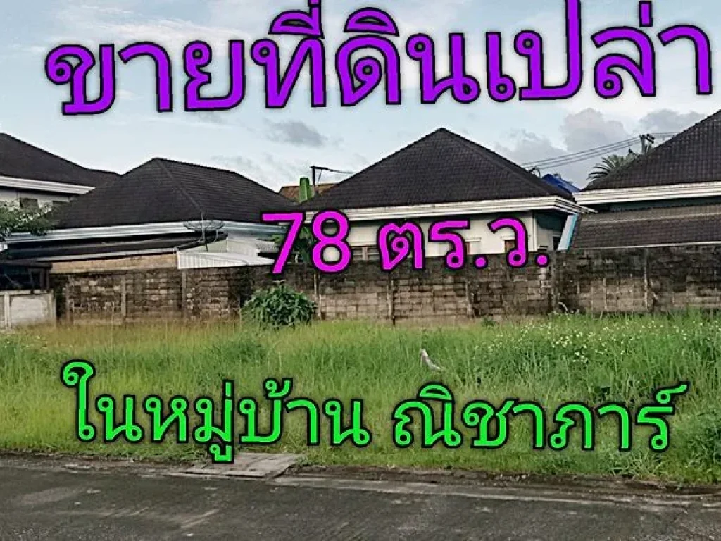 ขาย ที่ดินเปล่า จัดสรร 78 ตรว ในหมู่บ้าน ณิชาภาร์ ชุมพร ที่สวย เหมาะสำหรับ สร้างบ้านพัก อยู่อาศัย