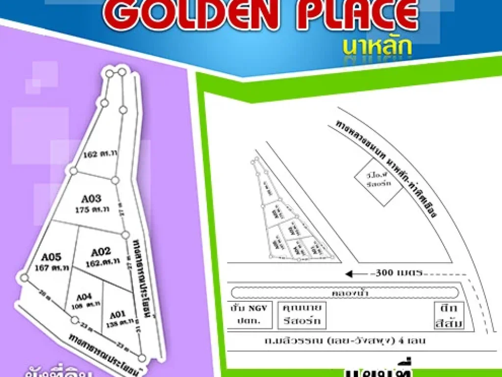 GOLDEN PLACE นาหลัก ที่ดินจัดสรรขาย