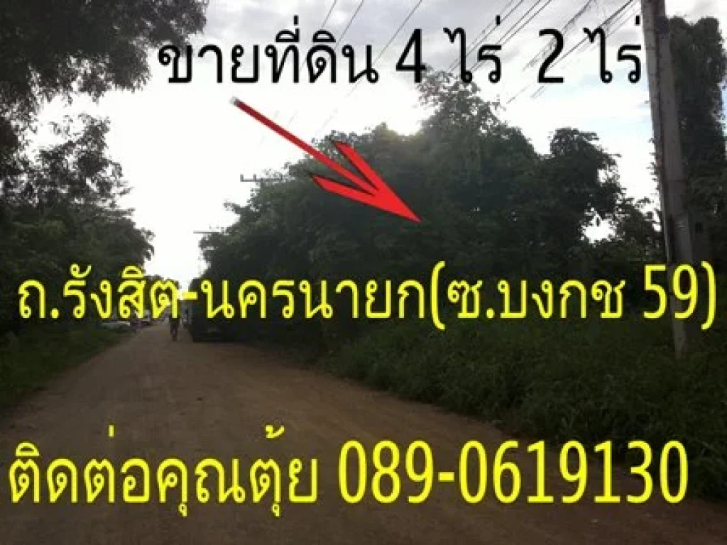 ขายที่ดิน 4 ไร่ หรือแบ่งขาย 2 ไร่ ซอยบงกช 59 คลองสองถนนรังสิต - นครนายก 29 อำเภอคลอง จังหวัดปทุมธานี