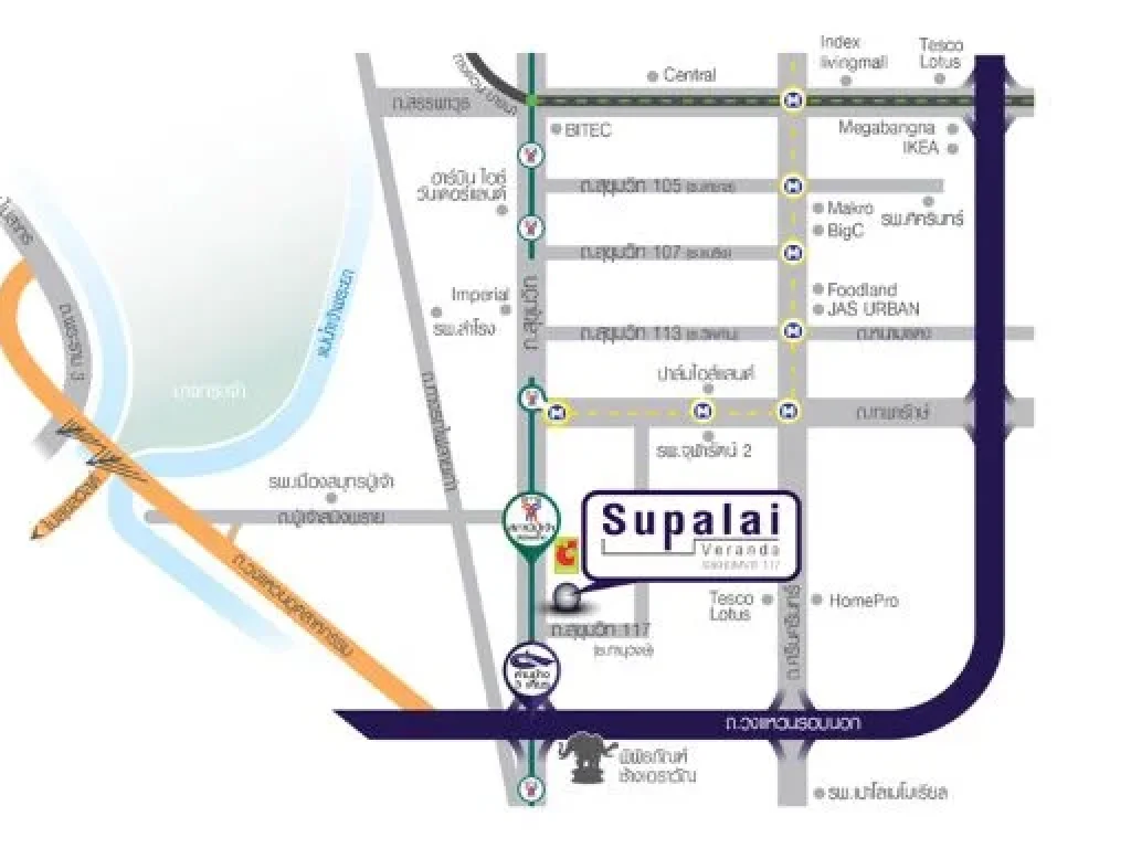 ขายดาวน์ ขาดทุน คอนโด ศุภาลัย เวอเรนด้า สุขุมวิท 117 Supalai Veranda Sukhumvit 117