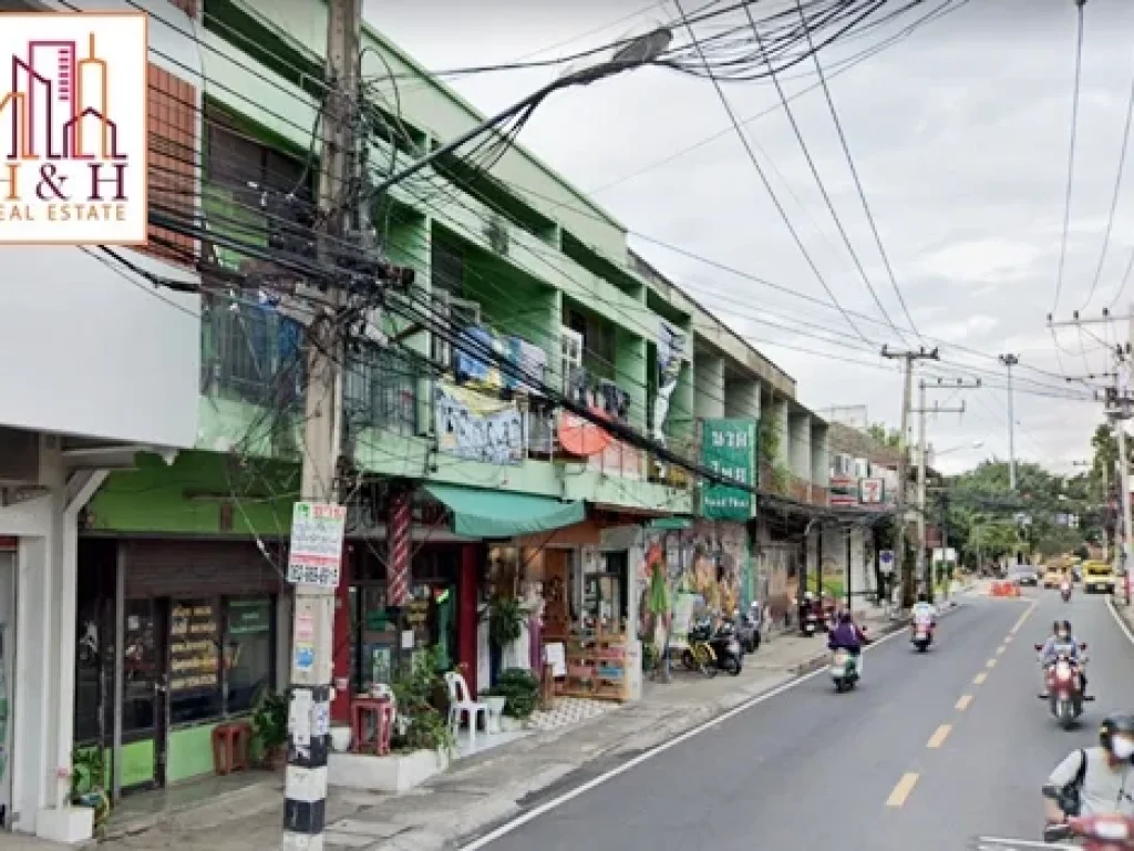 ตึกแถว ติดถนนคนเดิน วัวลาย ใกล้ประตูเชียงใหม่ธนาคารกรุงเทพ