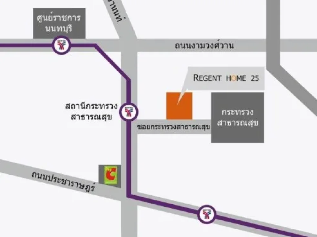 ให้เช่าคอนโดรีเจ้นท์ โฮม 25 ติวานนท์ REGENT HOME 25 TIWANON ตึก F ห้อง 1 Bedroom