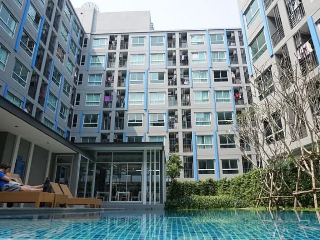 ขายขาดทุน Condo The Kith Plus สุขุมวิท 113 ใกล้ BTS สำโรง 29 ตรม 1 ห้องนอน ชั้น2 วิวสระ ตกแต่งครบ