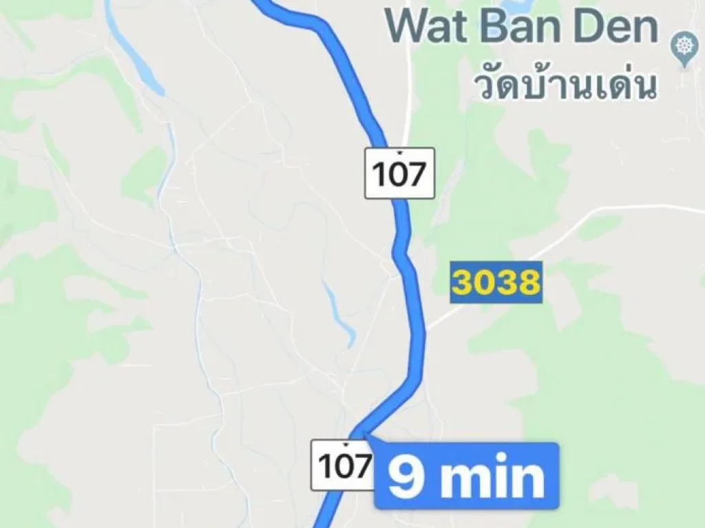 ขายที่ดินติดถนนทางหลวง ชม3052 เนื้อที่ 367 ตารางวา ใกล้แหล่งท่องเที่ยวหลายแห่งเช่น วัดบ้านเด่น ปางช้างแม่ตะมาน