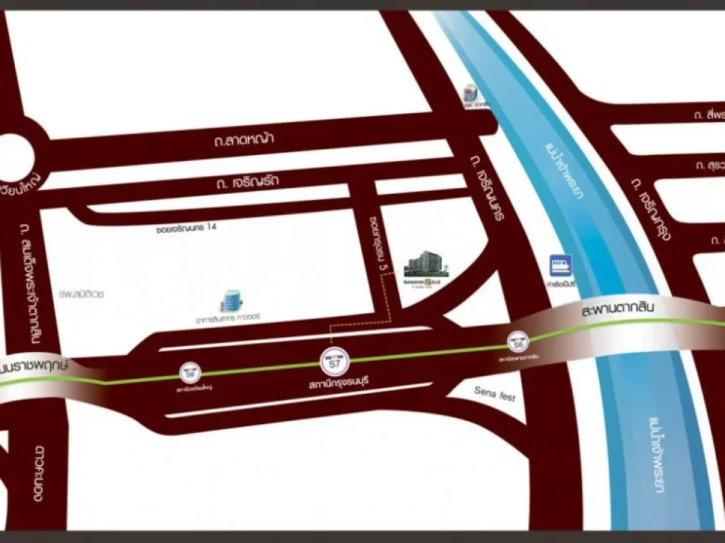 ขายต่ำกว่าทุน 2 นอน 1 น้ำ ขนาด 55 ตรม Bangkok Feliz Sathorn-Taksin ห้องเพิ่งโอน