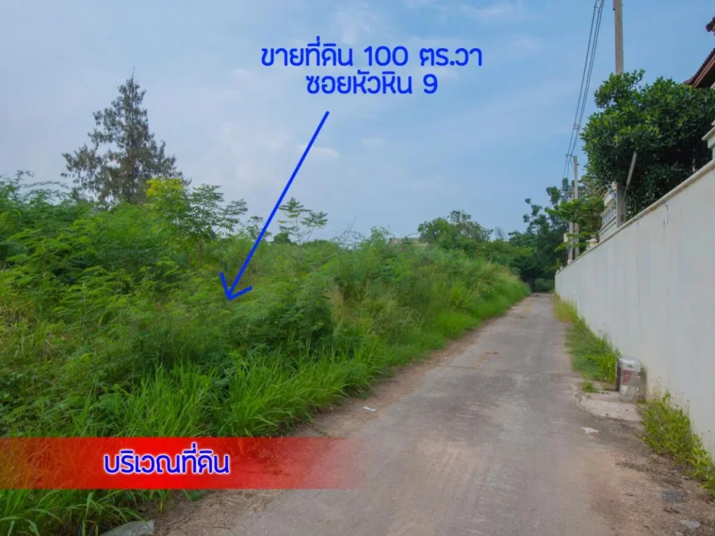 ขายที่ดินหัวหิน ฝั่งทะเล 100 ตรวา ในราคาดีที่สุด