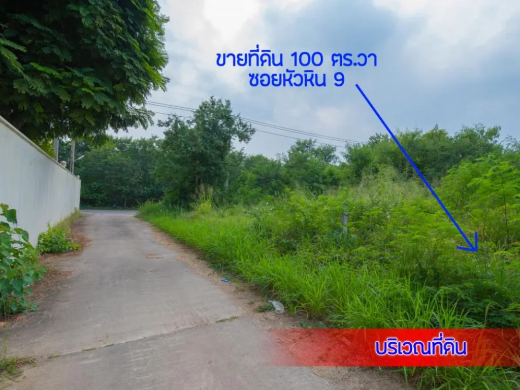 ขายที่ดินหัวหิน ฝั่งทะเล 100 ตรวา ในราคาดีที่สุด