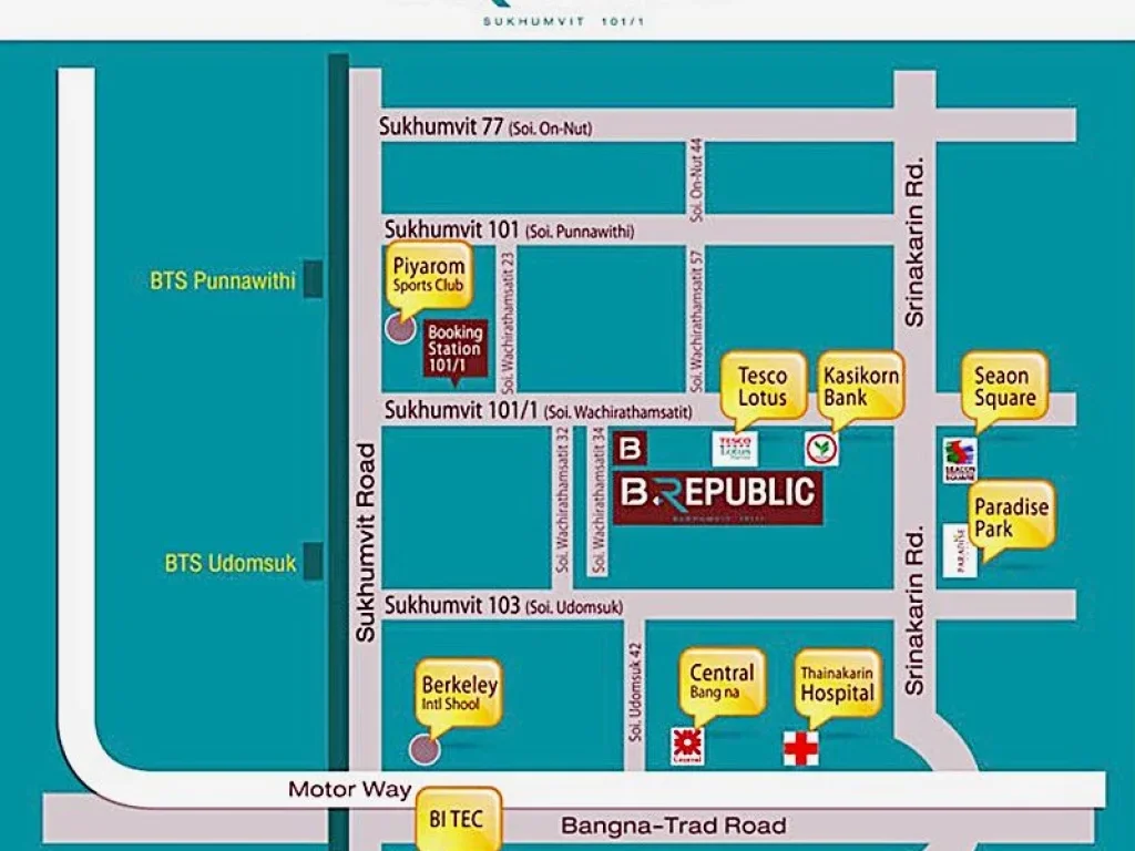 B Republic สุขุมวิท 1011 วชิรธรรมสาธิต คอนโด Low-Rise ใกล้ BTS ปุณณวิถี จาก Origin Property