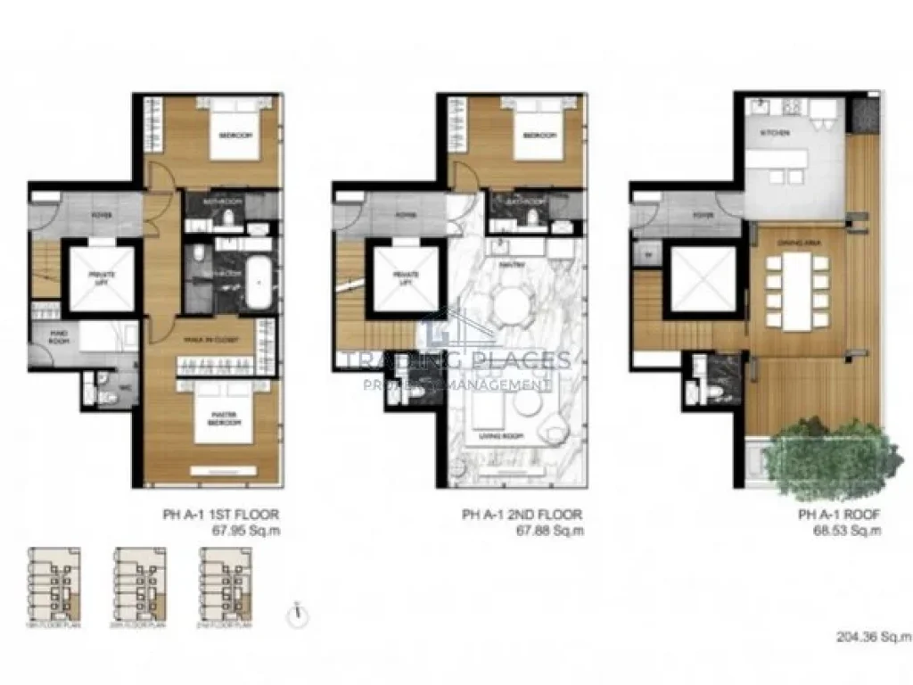 ขาย PENTHOUSE TRIPLEX 206ตรม ลิฟต์ส่วนตัว 3 นอน 51MB