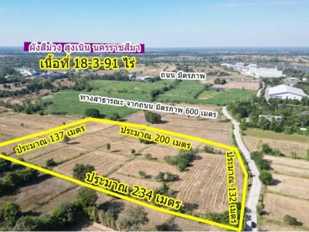 นครราชสีมา ผังม่วง ใกล้ถนนมิตรภาพเพียง 600 เมตร