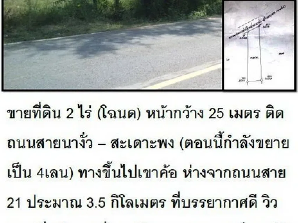 ขายที่ดิน 2 ไร่ โฉนด ทางขึ้นไปเขาค้อ