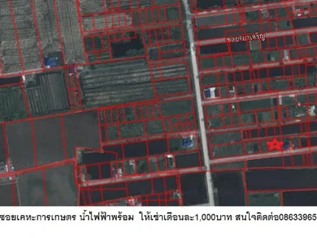 ให้เช่าที่ดิน65ตรว ติดถนนเคหะการเกษตรบางบัวทอง มีน้ำไฟพร้อม