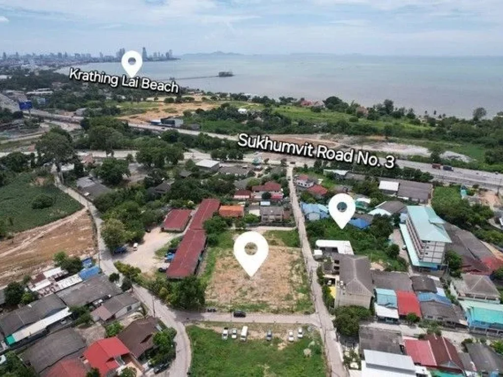 ขายที่ดินใกล้ถนนสุขุมวิทบางละมุง-พัทยาLand for sale near